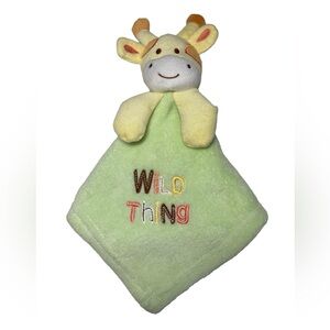 Four Seasons Yellow Giraffe Green Lovey 14" Plush Blanket Wild Thing 56085